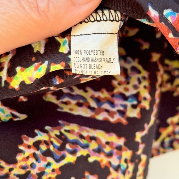 Ladakh Anthropologie  Women Small Black Multicolor‎ Native Pattern A-Line Skirt - Picture 6 of 7